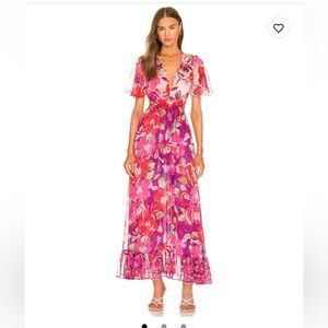 MISA LOS ANGELES Calista Dress In Lilac Coming Up Roses